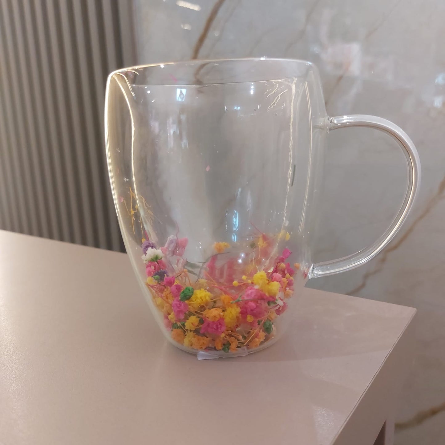 Taza Para Café o Té Doble Fondo Diseño Flores