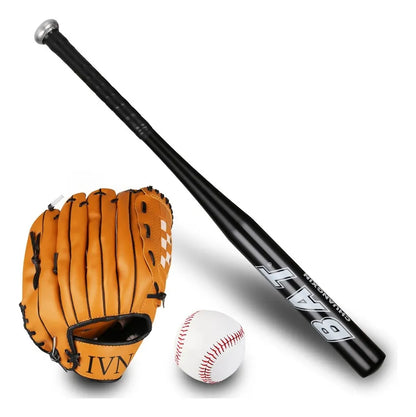 Set De Béisbol Bate De Aluminio C/pelota Y Guante Infantil