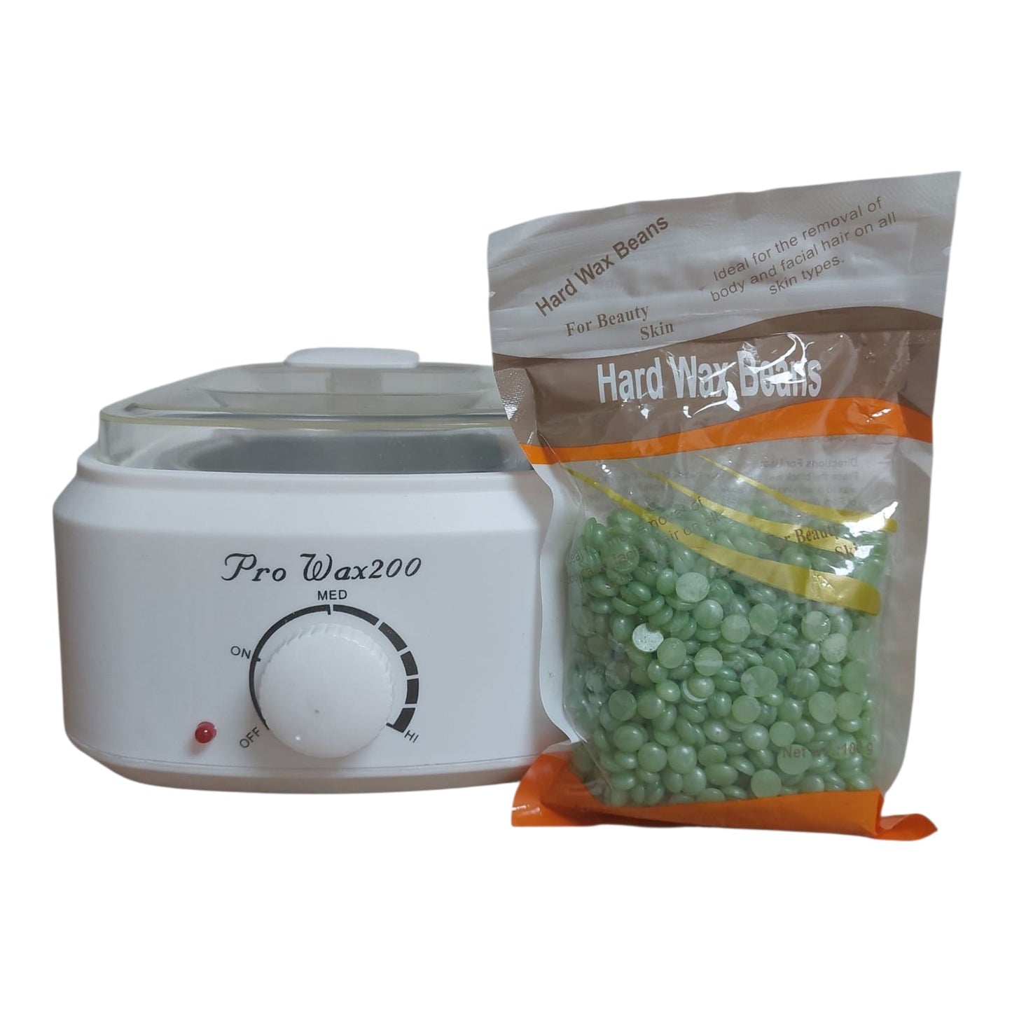 Olla Calentador de Cera 500gr + Cera 100gr + 10 Paletas Depilación