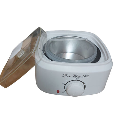 Olla Calentador de Cera 500gr + Cera 100gr + 10 Paletas Depilación