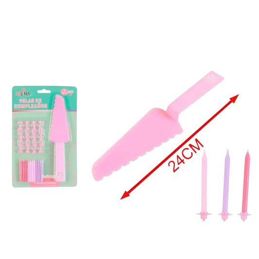 Set De Velas De Colores Con Cortador 25pcs