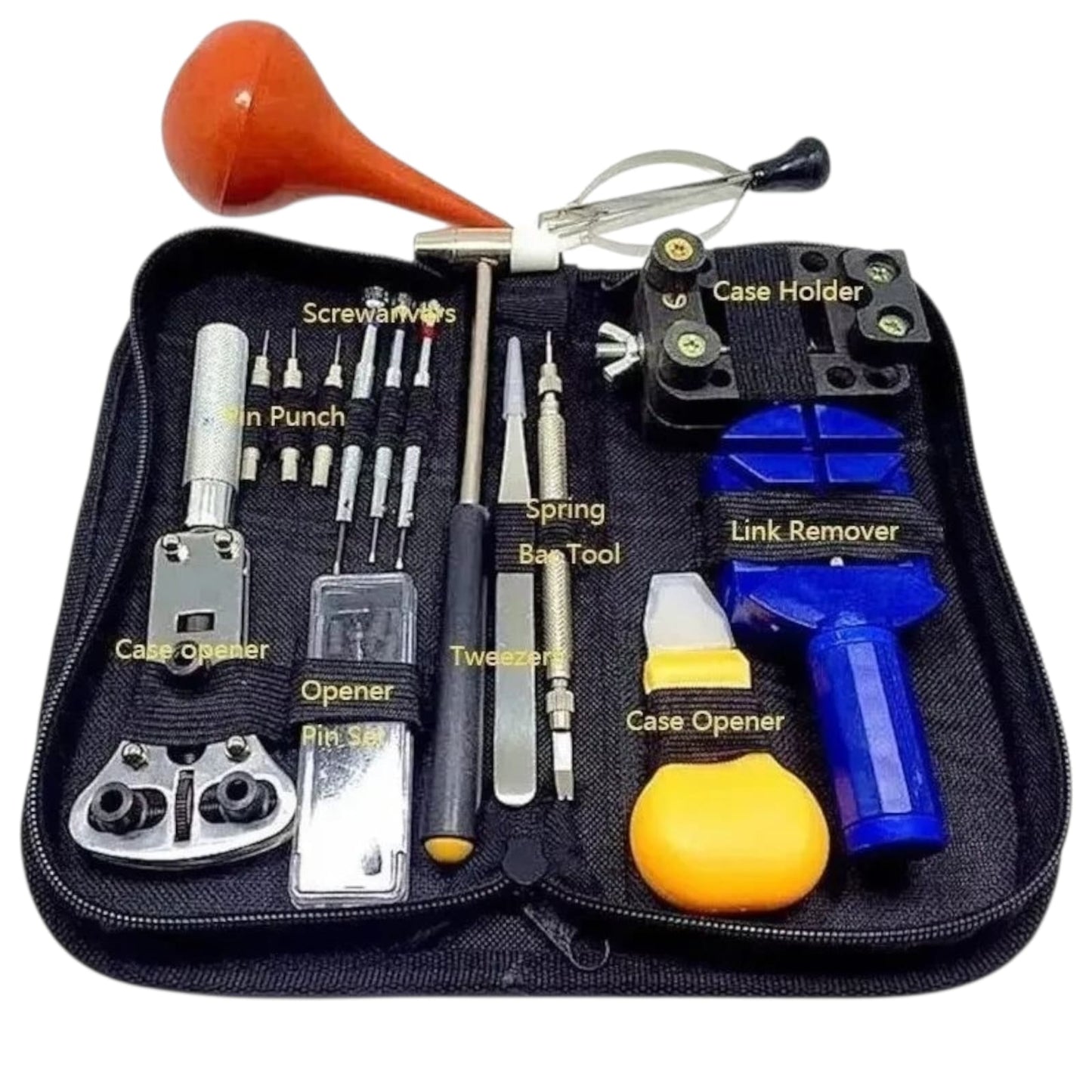 Kit Relojero Para Reparacion con Bombin y Estuche