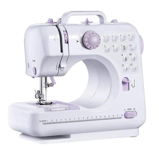 Máquina Coser Overlock Portátil Pedal Eléctrica 12 Puntos