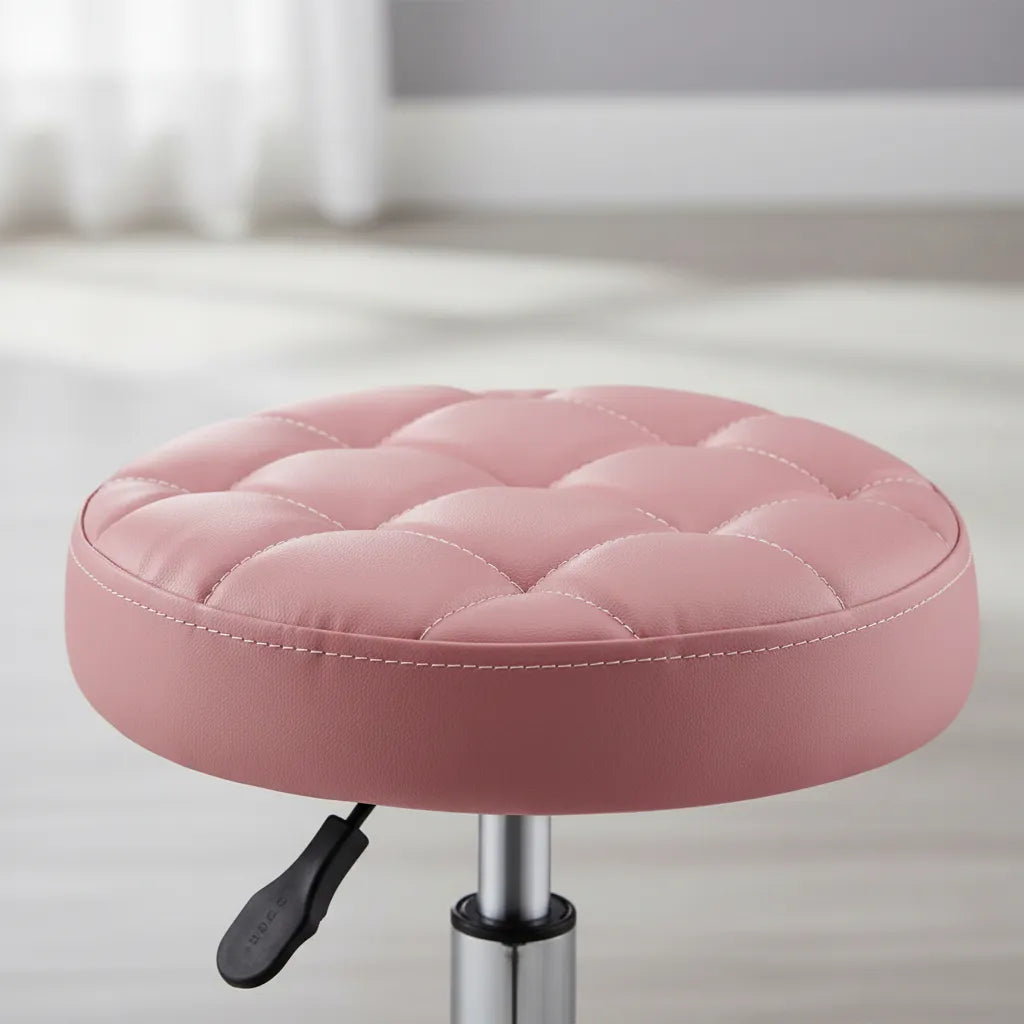 Piso Taburete Color Rosado Con Ruedas - vista 4 del producto
