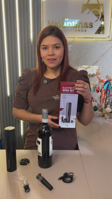 Set sacacorcho eléctrico USB 3 en 1 para vino