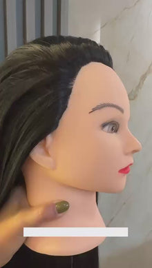 Cabeza Técnica Cabello 100% Sintético Con Soporte De Mesa