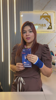 Par Muñequera De Mano Neopreno Azul