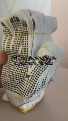 Guantes De Hilo Pigmentado Pack De 12 Pares