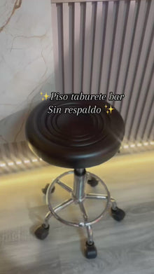 Pisos Taburete Giratorio Cromado con Rueda