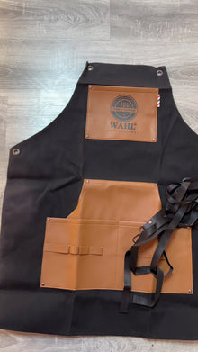 Delantal de Barbero Profesional Wahl Negro con Bolsillos Multifuncionales