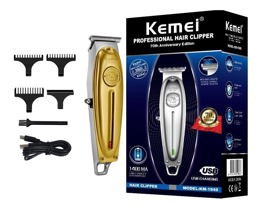 Cortadora de Cabello Kemei 1949 Dorada - detalle del producto