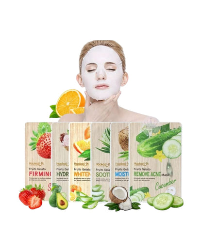 Mascarillas Facial Hidratante Blanqueadora Reafirmante Surtidas 6 Unidades
