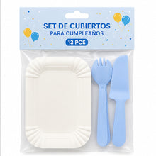 Juego De Platos Y Cubiertos De Cumpleaños 13pcs - vista 10 del producto