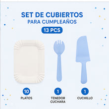 Juego De Platos Y Cubiertos De Cumpleaños 13pcs - vista 12 del producto