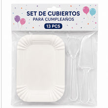 Juego De Platos Y Cubiertos De Cumpleaños 13pcs - vista 6 del producto
