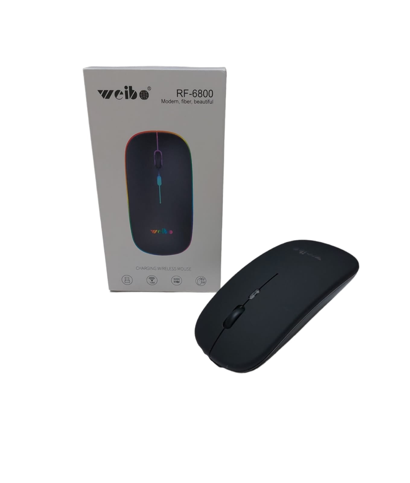 Mouse Óptico Inalámbrico Recargable Led Rgb 24ghz Rf-6800