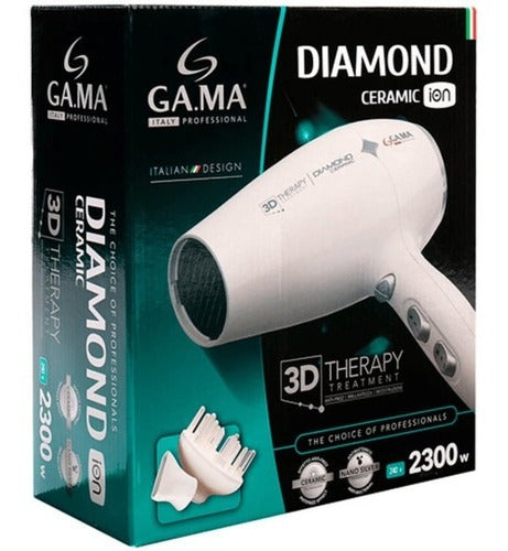 Secador De Pelo Gama Diamond Ceramic Ion 3d Therapy 2300 W