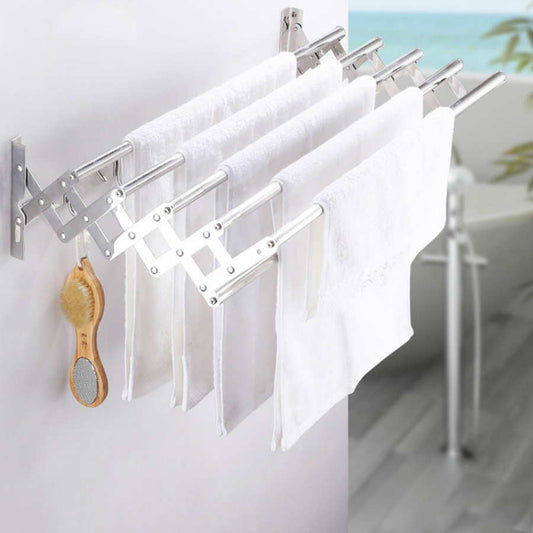 Toallero Retráctil Con Soporte Plegable para Toallas