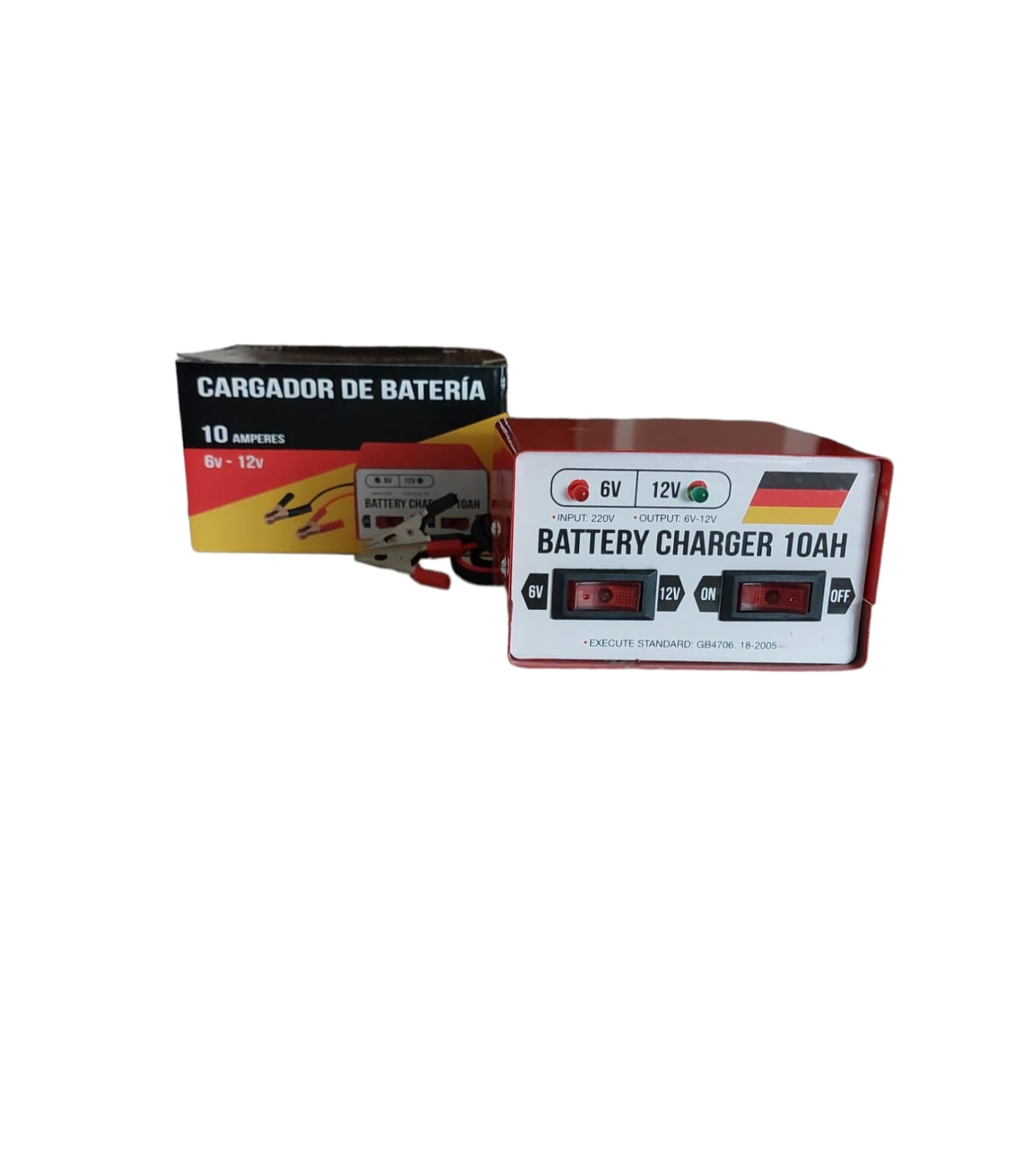 Cargador Batería 10amp. 220 A 6v -12v.